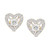 Heart Halo Stud Earrings (1/4 ct. t.w.) in 14k Gold