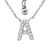 Cubic Zirconia Initial Pendant Necklace, 16" + 2" extender, Created for Macy's
