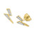 Diamond Accent Lightning Bolt Stud Earrings in 14k Gold-Plated Sterling Silver