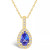 Tanzanite (7/8 Ct. t.w.) and Diamond (1/5 Ct. t.w.) Halo Pendant Necklace