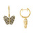 EFFY® Diamond Butterfly Charm Hoop Earrings (7/8 ct. t.w.) in 14k Gold