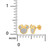 Minnie Mouse Glitter Stud Earrings in 18k Gold-Plated Sterling Silver