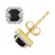 Cultured Freshwater Pearl & Lab-Created White Sapphire (1/5 ct. t.w.) Stud Earrings in 10k Gold (Also in Onyx)
