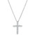 Diamond Cross Pendant Necklace (1/3 ct. t.w.) in 14k White Gold, 16" + 2" Extender
