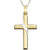 Cross with Sash Pendant in 14k Yellow and White Gold
