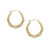 Hexagon Hoop Earrings in 10k Gold