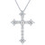 Lab-Created Diamond Cross Pendant Necklace (3/4 ct. t.w.) in Sterling Silver, 16" + 2" extender