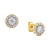 Diamond Halo Stud Earrings (3/4 ct. t.w.) in 10k Gold