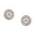 Diamond Halo Stud Earrings (3/4 ct. t.w.) in 10k Gold