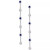 Sapphire (1/2 ct. t.w.) & Diamond Accent Linear Drop Earrings in 14k White Gold (Also in Emerald & Ruby)