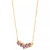 Amethyst (3/4 ct. t.w.) & Diamond (1/20 ct. t.w.) 18" Collar Necklace in 14k Gold (Also in London Blue Topaz)