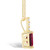 Garnet (2 Ct. T.W.) and Diamond Accent Pendant Necklace in 14K Yellow Gold
