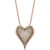 Chocolate Diamond Ombré Heart 18" Pendant Necklace (1-1/2 ct. t.w.) in 14k Rose Gold