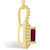 Garnet (2 Ct. T.W.) and Diamond (1/2 Ct. T.W.) Halo Pendant Necklace in 14K Yellow Gold