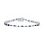 EFFY® Sapphire (6-7/8 ct. t.w.) & Diamond (1/20 ct. t.w.) Tennis Bracelet in Sterling Silver