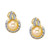 Cultured Golden South Sea Pearl (10mm) & Diamond (5/8 ct. t.w.) Stud Earrings in 14k Gold