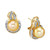 Cultured Golden South Sea Pearl (10mm) & Diamond (5/8 ct. t.w.) Stud Earrings in 14k Gold
