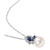 Cultured Freshwater Pearl (9-1/2mm), Sapphire (3/4 ct. t.w.), & Diamond (1/20 ct. t.w.) 17" Pendant Necklace in 14k White Gold