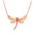 Multi-Gemstone (3/8 ct. t.w.) & Diamond (1/6 ct. t.w.) Dragonfly Pendant Necklace in 14k Rose Gold, 18" + 2" extender