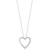 Lab Grown Diamond Open Heart Pendant Necklace (1/2 ct. t.w.) in 14k White Gold, 16" + 2" extender