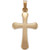 Rounded Cross Pendant in 14k Yellow Gold