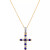 Sapphire (1/5 ct. t.w.) & Diamond (1/6 ct. t.w.) Cross 18" Pendant Necklace in 14k Gold (Also Available in Ruby & Emerald)