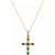Sapphire (1/5 ct. t.w.) & Diamond (1/6 ct. t.w.) Cross 18" Pendant Necklace in 14k Gold (Also Available in Ruby & Emerald)