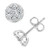 Lab-Created Diamond Cluster Stud Earrings (1 ct. t.w.) in Sterling Silver