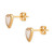 Mother of Pearl & Cubic Zirconia Heart Stud Earrings in 18k Gold-Plated Sterling Silver, Created for Macy's