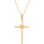 Polished Cross 18" Pendant Necklace in 14k Gold