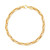 Polished Oval Cable Link Chain Bracelet in 10k Gold