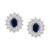 EFFY® Sapphire (1/3 ct. t.w.) & Diamond (1/3 ct. t.w.) Stud Earrings in 14k White Gold