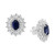 EFFY® Sapphire (1/3 ct. t.w.) & Diamond (1/3 ct. t.w.) Stud Earrings in 14k White Gold