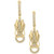 EFFY® Diamond (5/8  ct. t.w.) & Ruby (1/20 ct. t.w.) Dragon Head Drop Earrings in 14k Gold