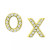 Cubic Zirconia X & O Mismatch Stud Earrings, Created for Macy's