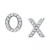 Cubic Zirconia X & O Mismatch Stud Earrings, Created for Macy's
