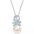 Pink Cultured Freshwater Pearl (9-1/2mm), Pink Sapphire (7/8 ct. t.w.) & Diamond (1/20 ct. t.w.) 17" Pendant Necklace in 14k Rose Gold (Also in White Cultured Freshwater Pearl & Aquamarine)
