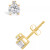 White Topaz (5/8 ct. t.w.) and Diamond Accent Stud Earrings in 14K Yellow Gold or 14k White Gold (Also in Pink Topaz)