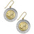 Vermeil and Sterling Silver Lira Coin Drop Earrings
