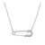 Diamond Safety Pin 18" Pendant Necklace (1/10 ct. t.w.) in Sterling Silver