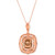 Chocolate Quartz (3-1/2 ct. t.w.) & Diamond (3/4 ct. t.w.) Double Halo Pendant Necklace in 14k Rose Gold, 18" + 2" extender
