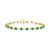 EFFY® Emerald (2-1/2 ct. t.w.) & Diamond (5/8 ct. t.w.) Link Bracelet in 14k Gold