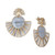 Mother-of-Pearl Two-Tone Fan Drop Earrings in Sterling Silver & 14k Gold-Plate