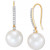 Cultured Ming Pearl (12mm) & Diamond (1/4 ct. t.w.) Drop Earrings