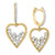 EFFY® Diamond Scattered Cluster Heart Drop Earrings (1/2 ct. t.w.) in 14k Gold