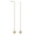 White Topaz (1/4 ct. t.w.) Threader Earrings in 14k Yellow Gold