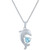 Blue Topaz (1 ct. t.w.) & Diamond Accent Dolphin Pendant Necklace in Sterling Silver, 16" + 2" extender