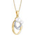 Cultured Freshwater Pearl (4 & 6mm) & Diamond (1/20 ct. t.w.) Mother and Child 18" Pendant Necklace in 14k Gold