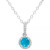 Cultured Freshwater Pearl & Diamond Accent 18" Pendant Necklace in Sterling Silver (Also in Onyx, Turquoise, & Labradorite)