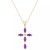 Gemstone & Diamond Accent Cross 18" Pendant Necklace in 14k White Gold